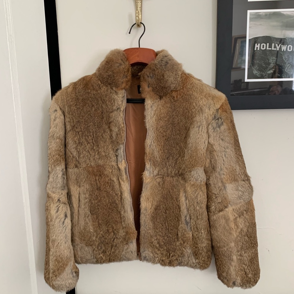Vintage rabbit fur coat